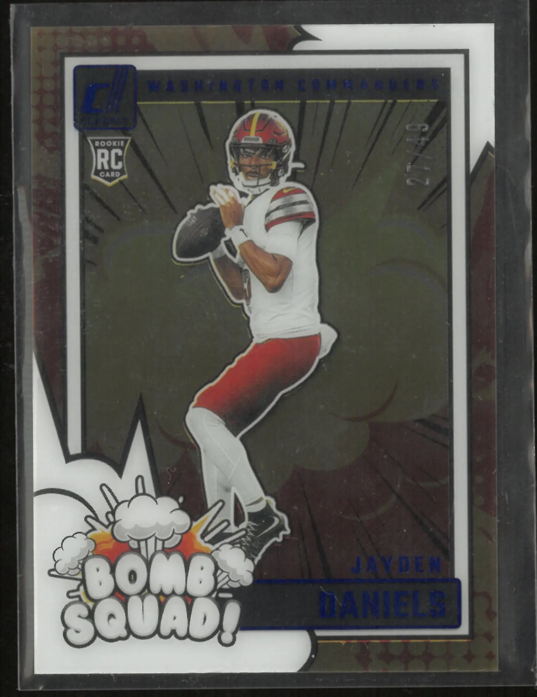 2024 Panini Clearly Donruss Bomb Squad Jayden Daniels Rookie RC /49 