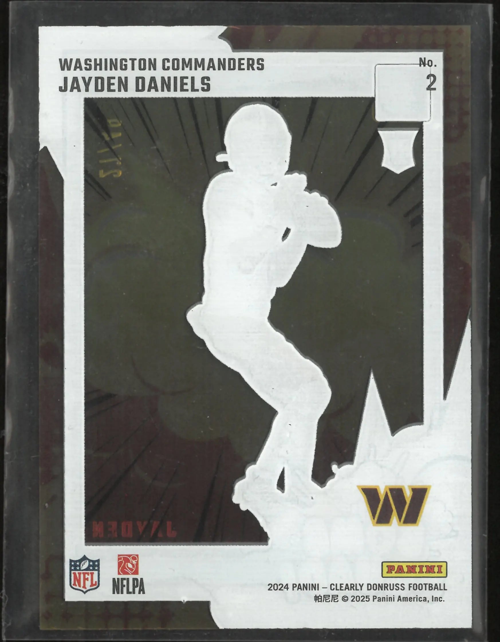 2024 Panini Clearly Donruss Bomb Squad Jayden Daniels Rookie RC /49 