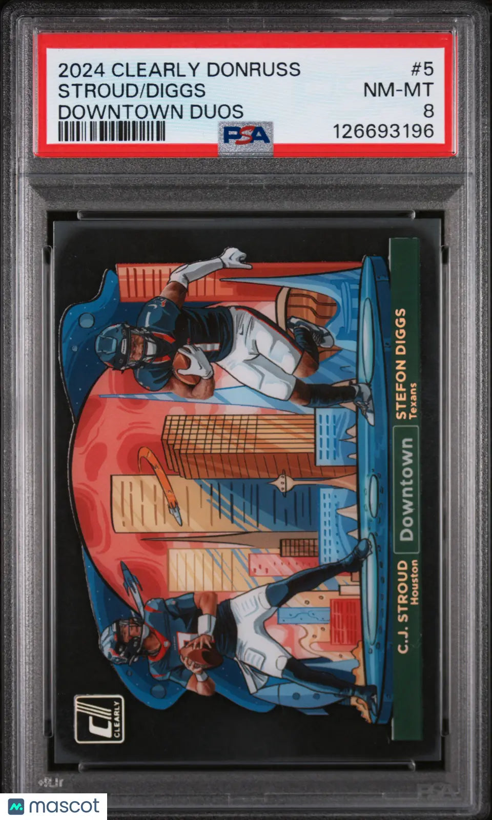 2024 Panini Clearly Donruss Downtown Duos Diggs Stroud #5 PSA 8 