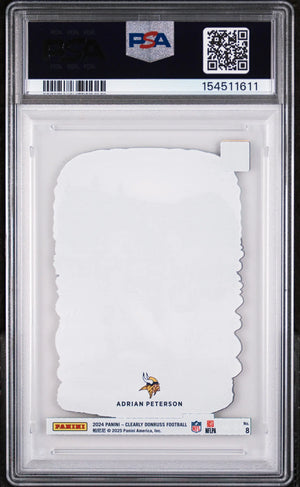2024 Panini Clearly Donruss Downtown Legends Adrian Peterson PSA 10 