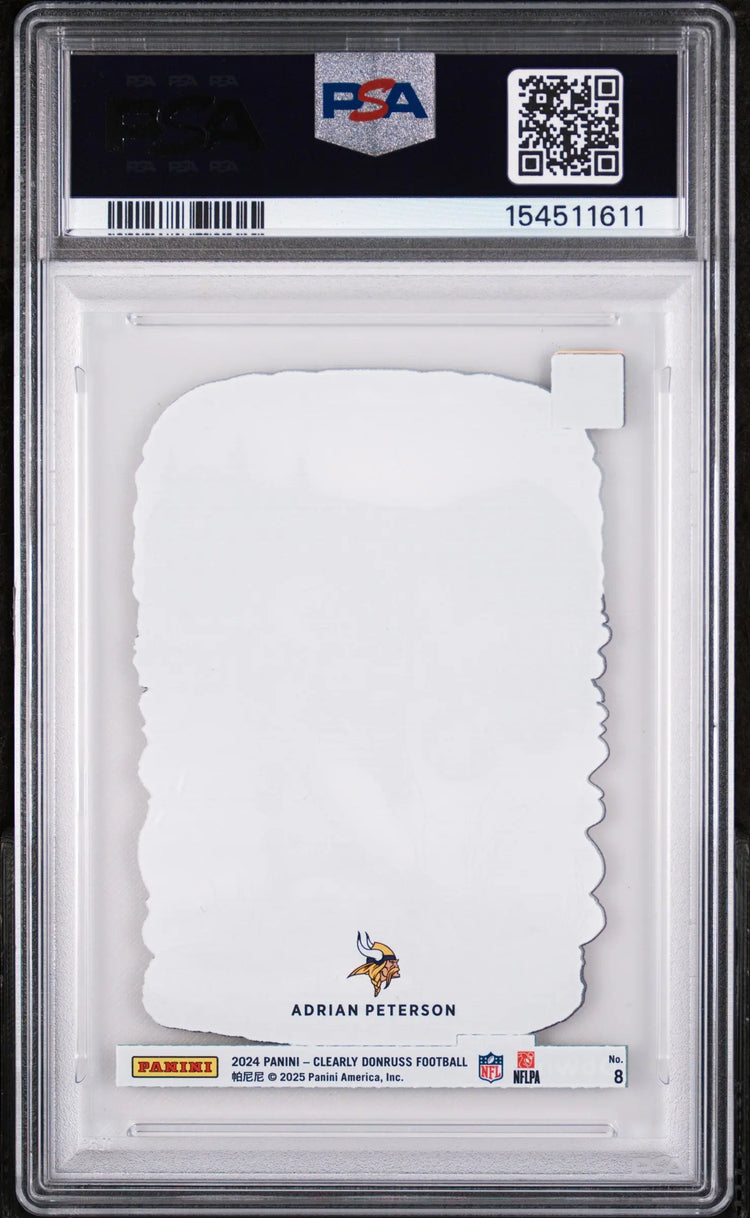 2024 Panini Clearly Donruss Downtown Legends Adrian Peterson PSA 10 