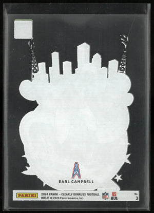 2024 Panini Clearly Donruss Legends Downtown Earl Campbell 