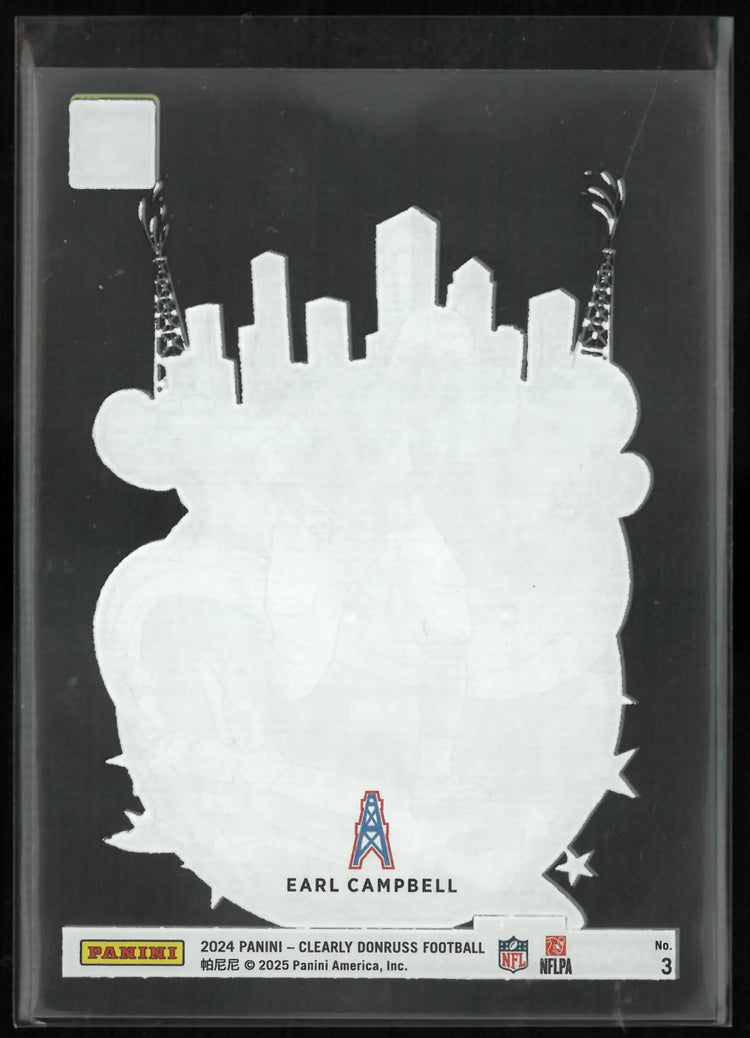 2024 Panini Clearly Donruss Legends Downtown Earl Campbell 