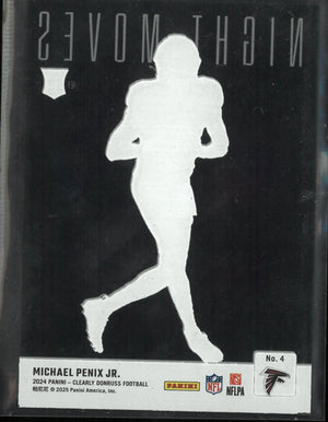 2024 Panini Clearly Donruss Michael Penix Jr. Night Moves RC Rookie 