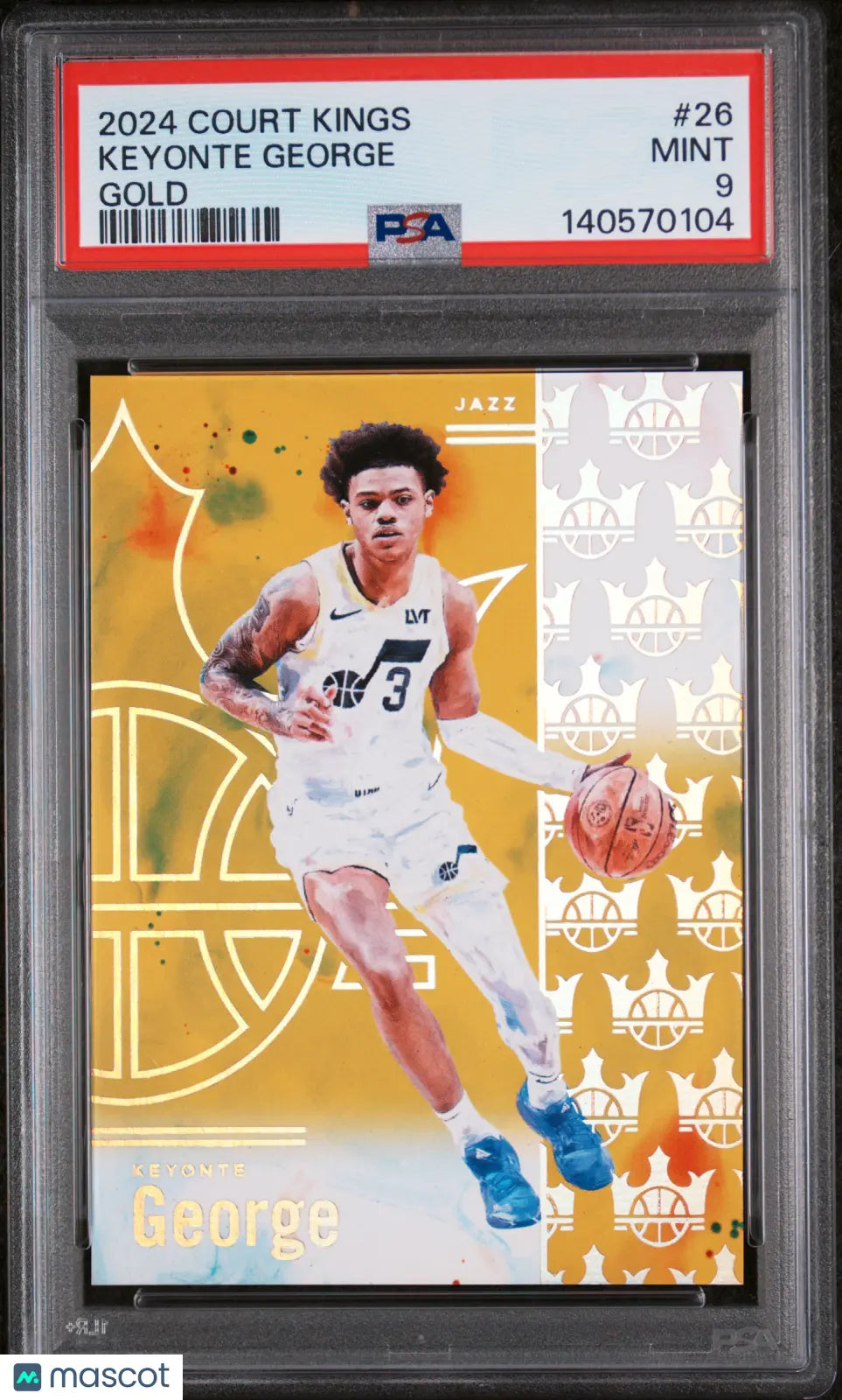 2024 Panini Court Kings Keyonte George Gold /10 PSA 9 