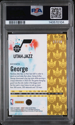 2024 Panini Court Kings Keyonte George Gold /10 PSA 9 