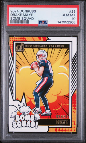 2024 Panini Donruss Bomb Squad Rookie Drake Maye RC PSA 10 