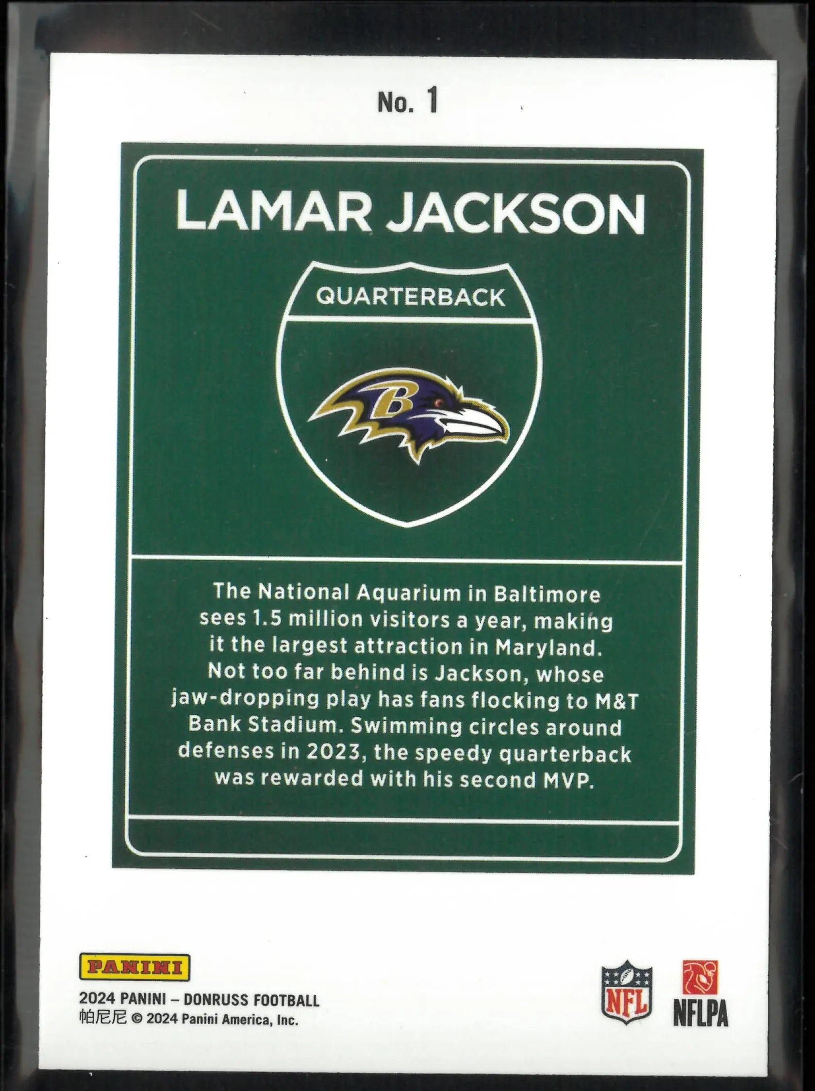 2024 Panini Donruss Downtown Lamar Jackson 