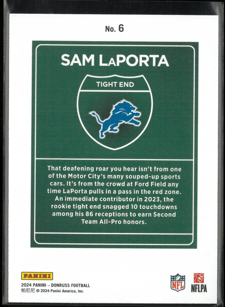 2024 Panini Donruss Downtown Sam LaPorta 