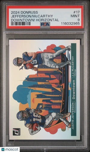 2024 Panini Donruss Downtown! Horizontal McCarthy Jefferson PSA 9 SSSP 