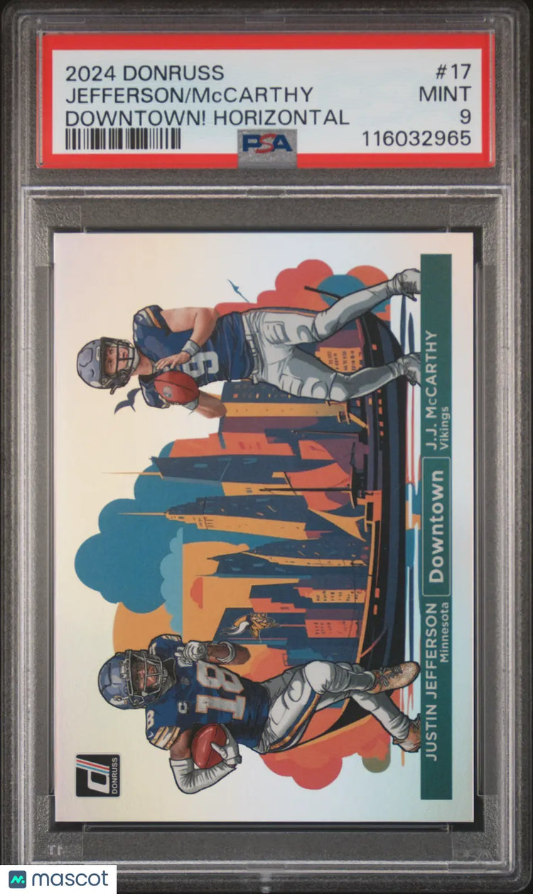 2024 Panini Donruss Downtown! Horizontal McCarthy Jefferson PSA 9 SSSP 