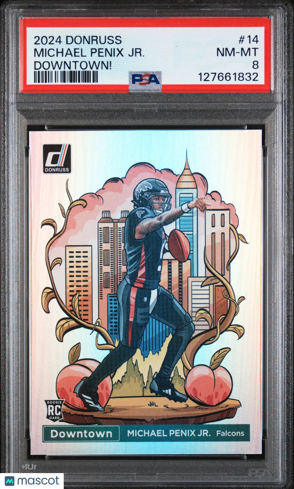 2024 Panini Donruss Downtown! Rookie Michael Penix JR. PSA 8 SSP Case Hit 