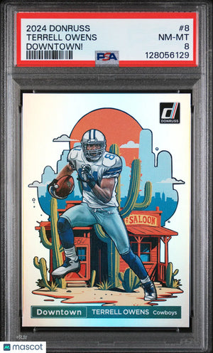 2024 Panini Donruss Downtown! Terrell Owens #8 PSA 8 