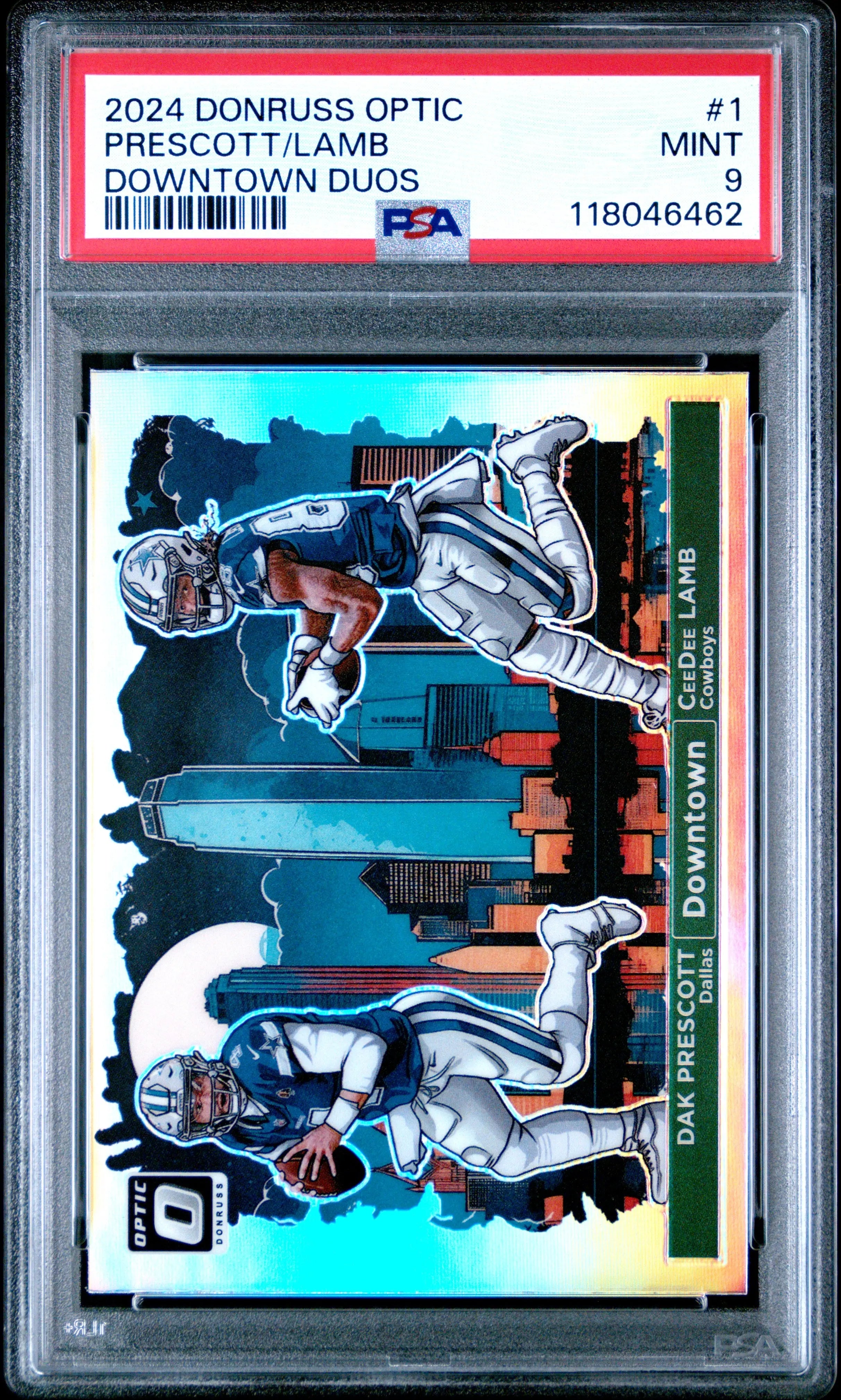 2024 Panini Donruss Optic Downtown Duos Lamb Prescott #1 PSA 9 