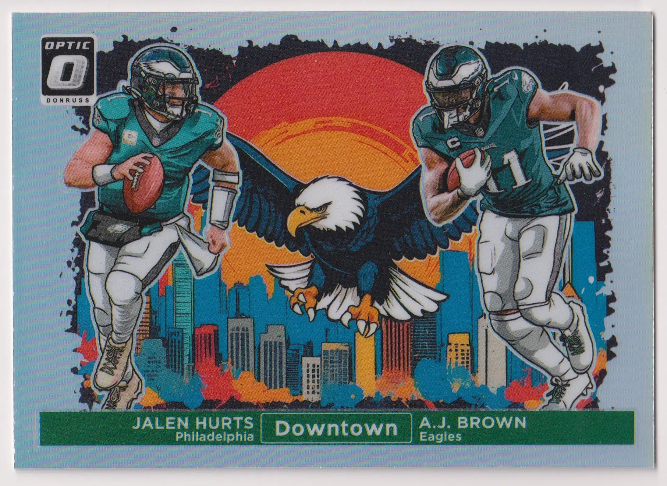 2024 Panini Donruss Optic Downtown Jalen Hurts / A.J. Brown 