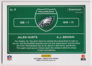 2024 Panini Donruss Optic Downtown Jalen Hurts / A.J. Brown 