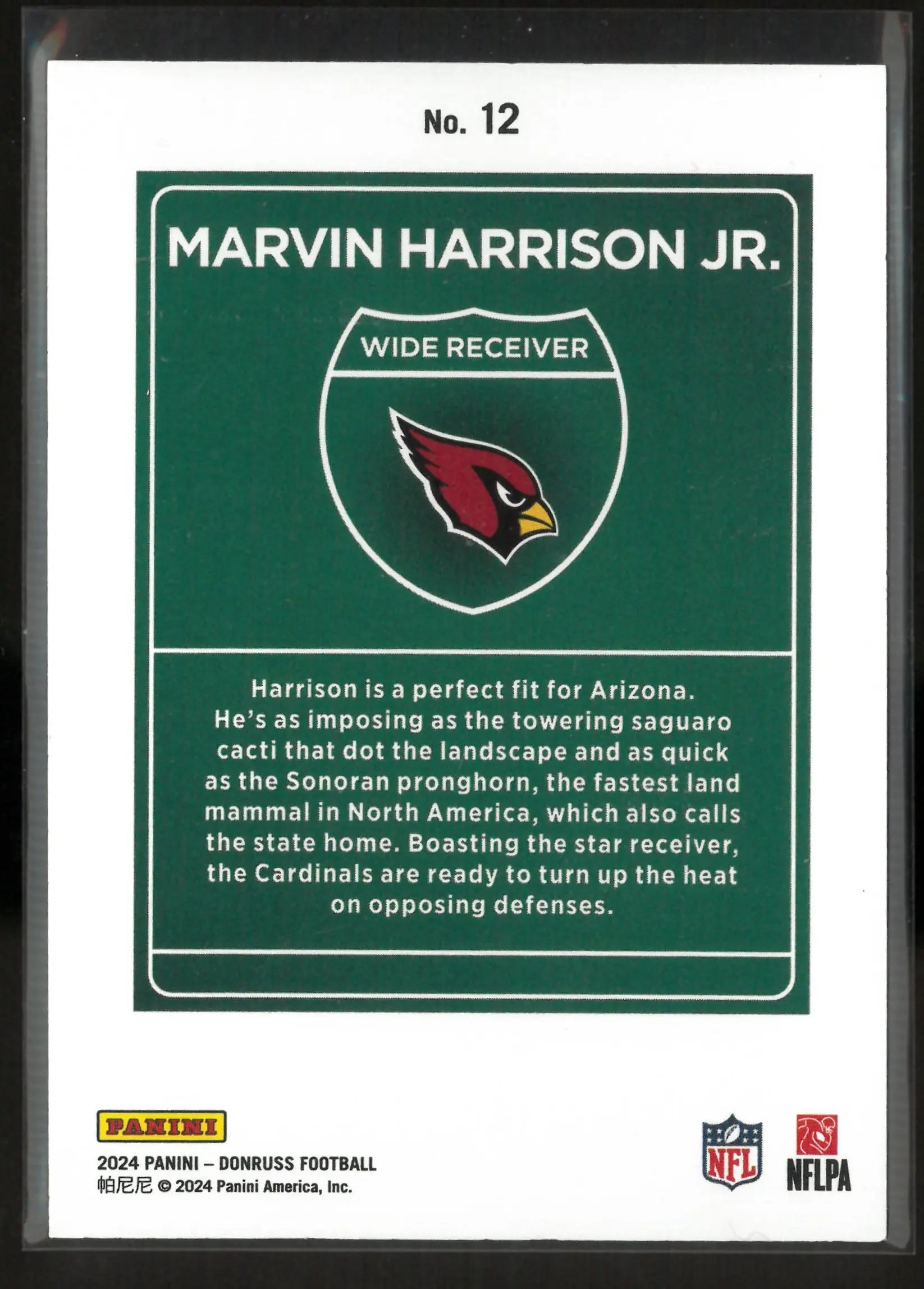 2024 Panini Donruss Optic Downtown Marvin Harrison JR. Rookie RC 