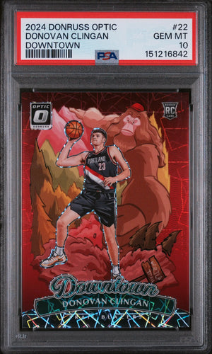 2024 Panini Donruss Optic Downtown Rookie Donovan Clingan RC PSA 10 