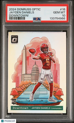 2024 Panini Donruss Optic Downtown! Jayden Daniels RC Rookie PSA 10 