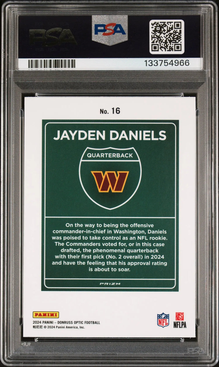 2024 Panini Donruss Optic Downtown! Jayden Daniels RC Rookie PSA 10 