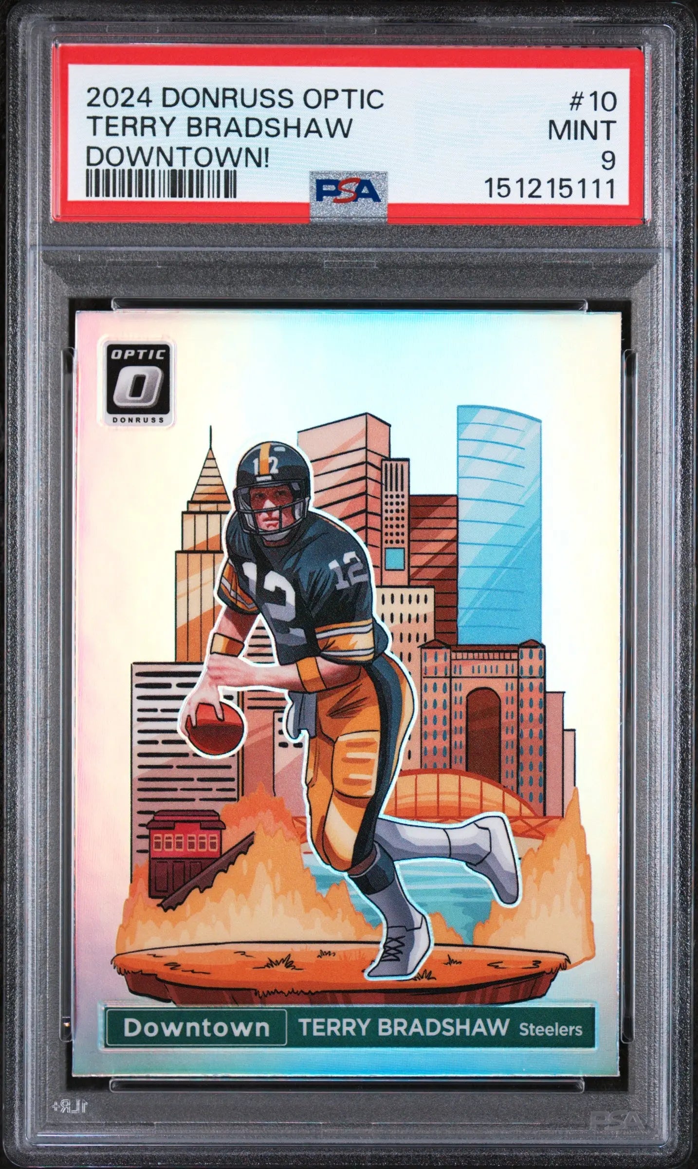 2024 Panini Donruss Optic Downtown! Terry Bradshaw PSA 9 