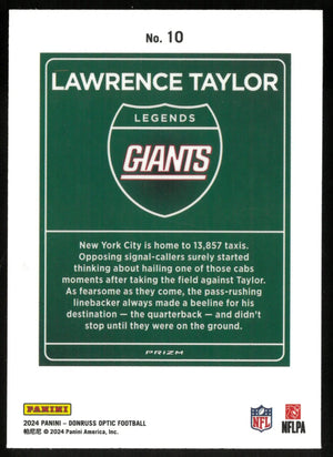 2024 Panini Donruss Optic Football Lawrence Taylor Downtown! 