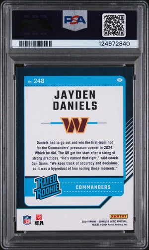 2024 Panini Donruss Optic Jayden Daniels #248 PSA 9 