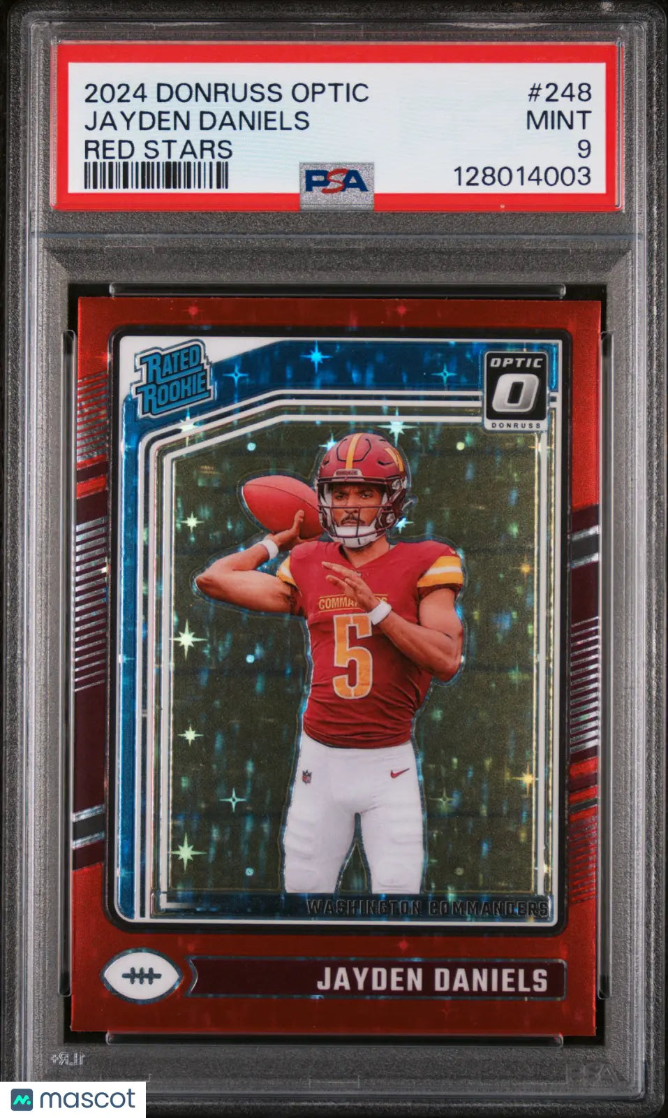 2024 Panini Donruss Optic Jayden Daniels #248 Red Stars PSA 9 