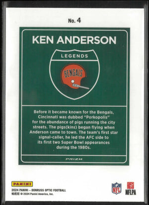 2024 Panini Donruss Optic Legends Downtown Ken Anderson 