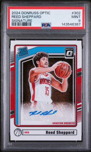 2024 Panini Donruss Optic Rated Rookie Autograph Reed Sheppard Auto PSA 9 