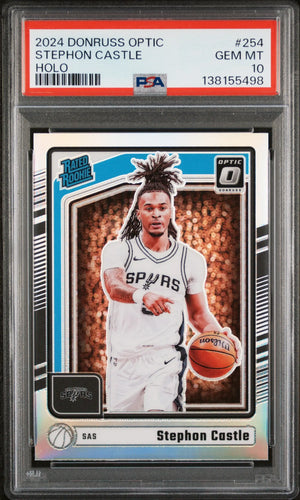 2024 Panini Donruss Optic Rated Rookie Stephon Castle Holo RC PSA 10 