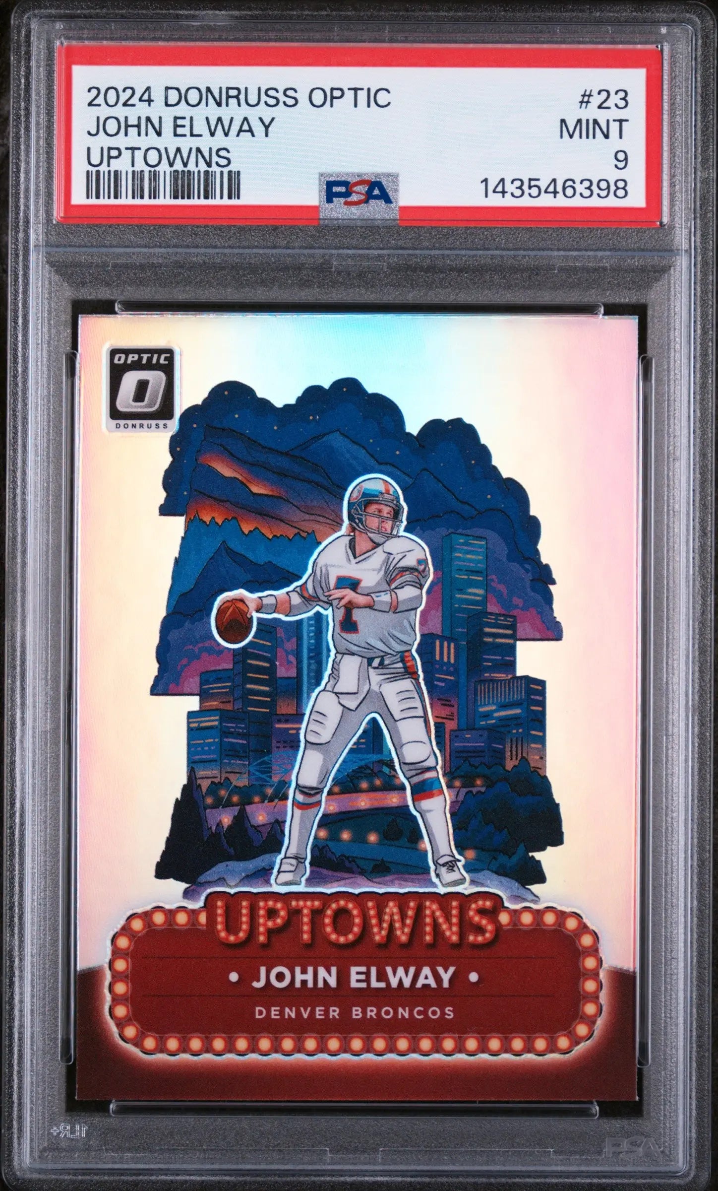 2024 Panini Donruss Optic Uptowns John Elway PSA 9 
