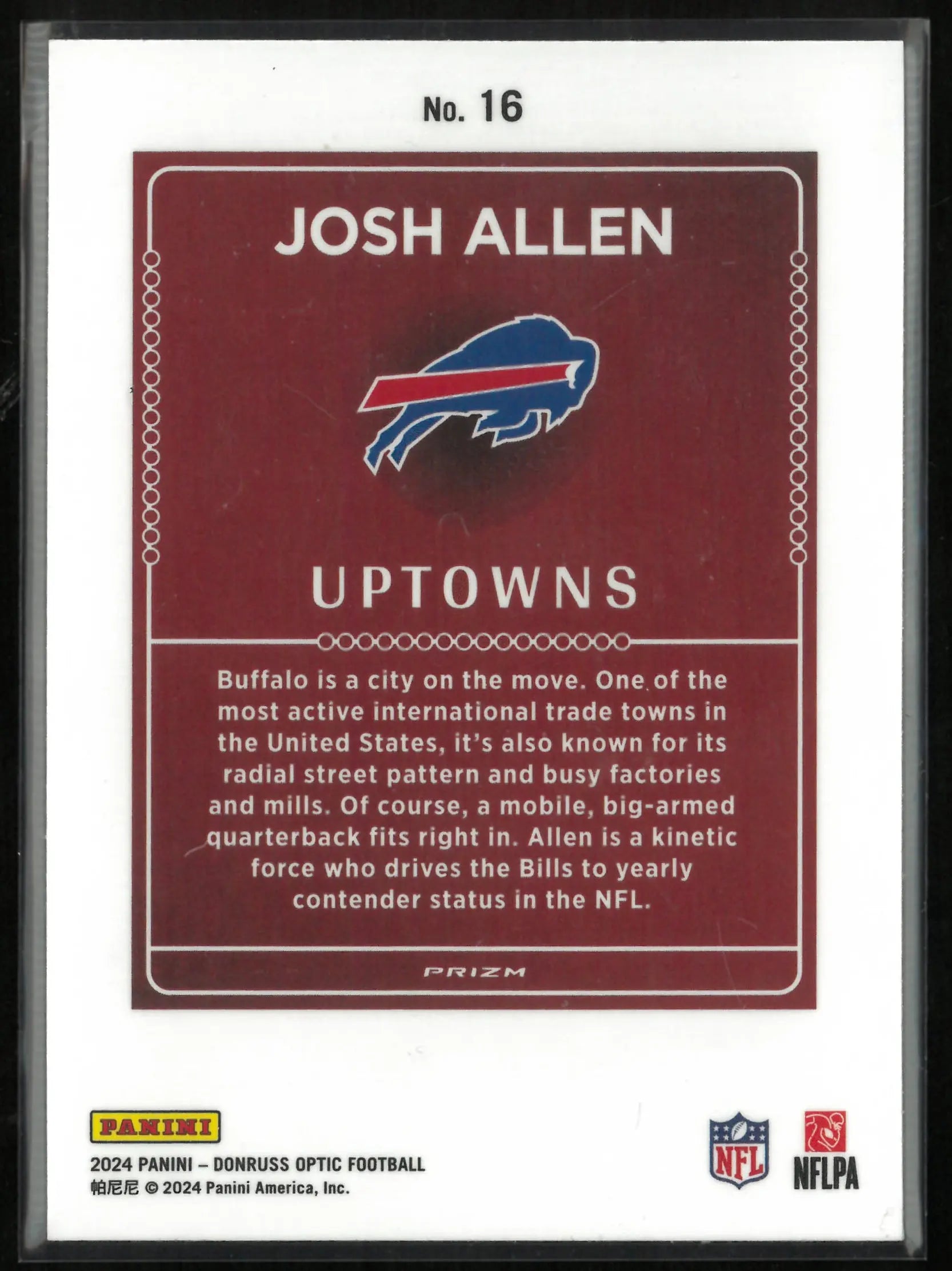 2024 Panini Donruss Optic Uptowns Josh Allen 