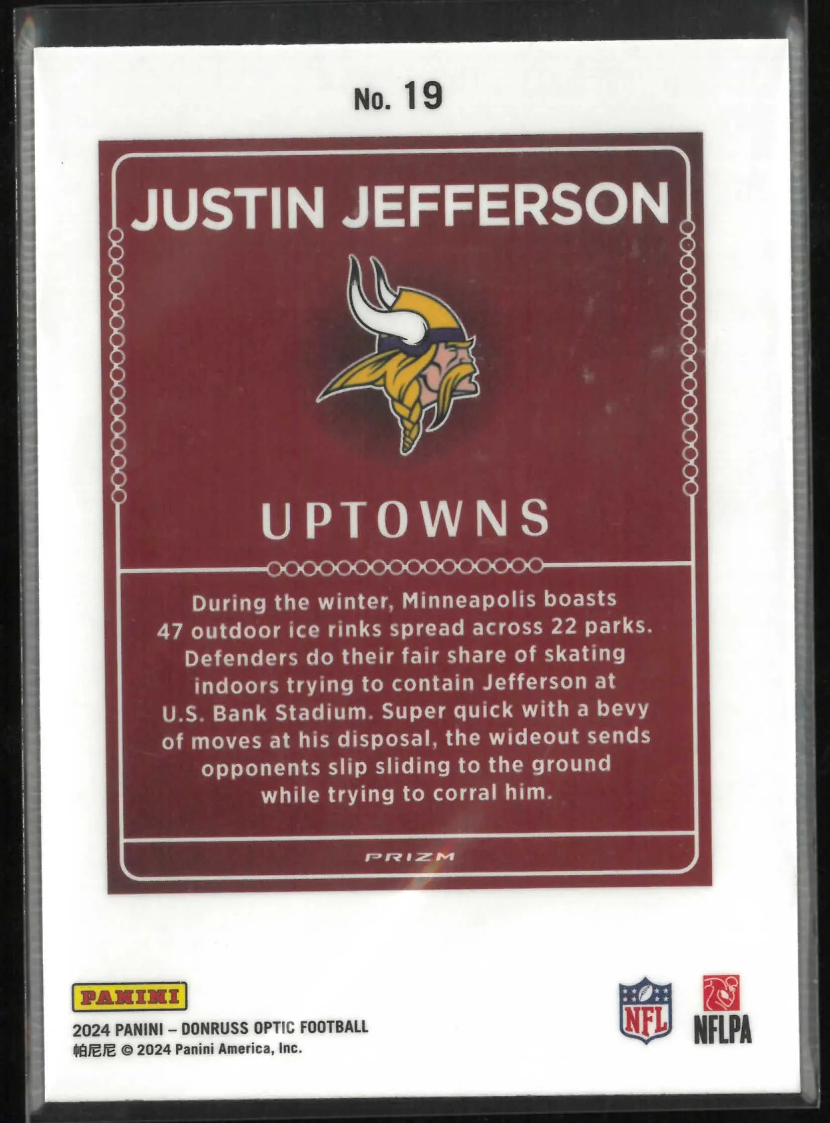 2024 Panini Donruss Optic Uptowns Justin Jefferson 