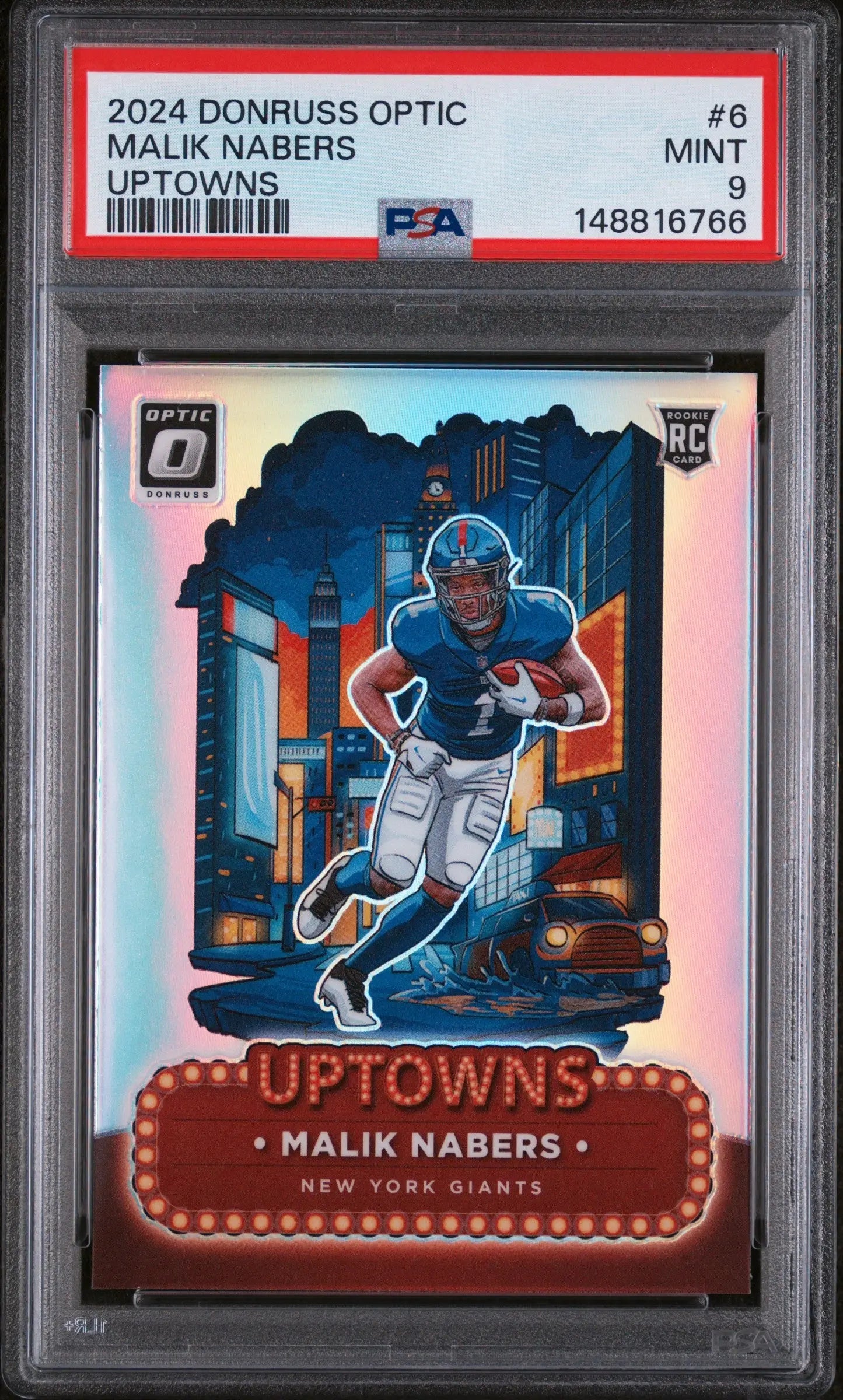 2024 Panini Donruss Optic Uptowns Rookie Malik Nabers RC PSA 9 