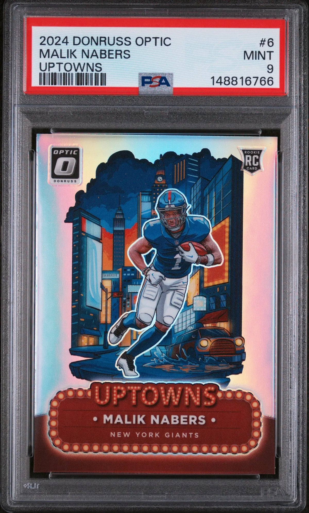 2024 Panini Donruss Optic Uptowns Rookie Malik Nabers RC PSA 9 