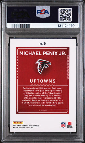 2024 Panini Donruss Optic Uptowns Rookie Michael Penix Jr. RC PSA 9 