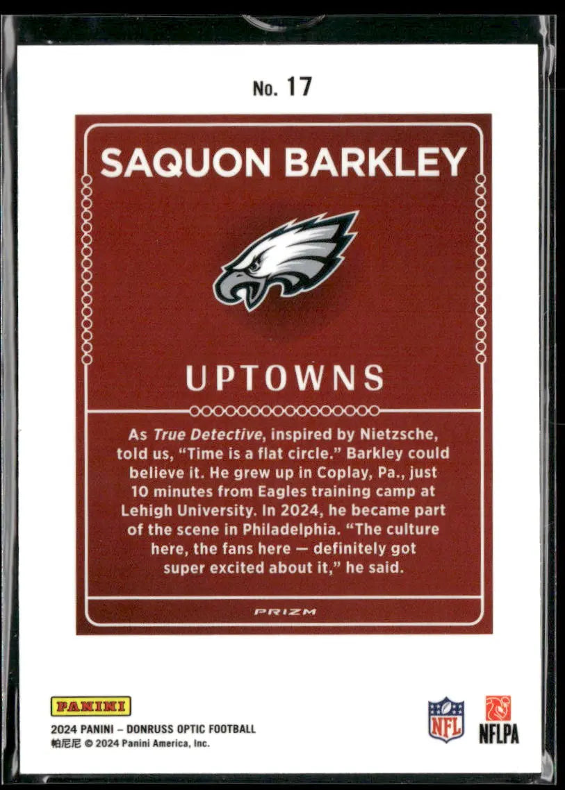 2024 Panini Donruss Optic Uptowns Saquon Barkley 