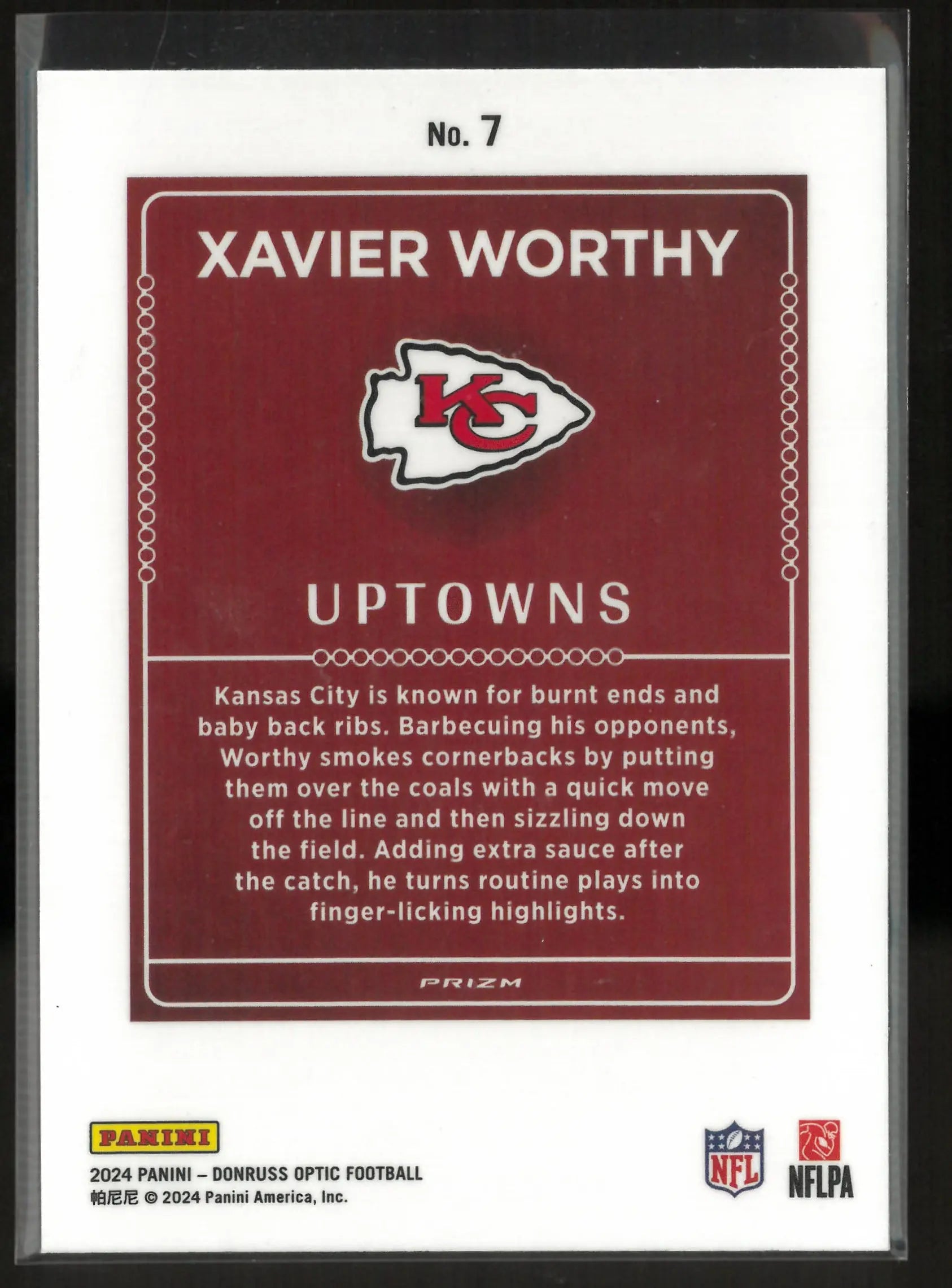 2024 Panini Donruss Optic Uptowns Xavier Worthy 