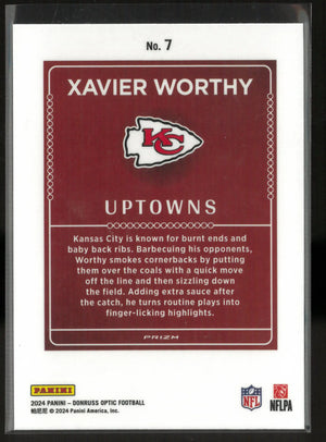 2024 Panini Donruss Optic Uptowns Xavier Worthy 