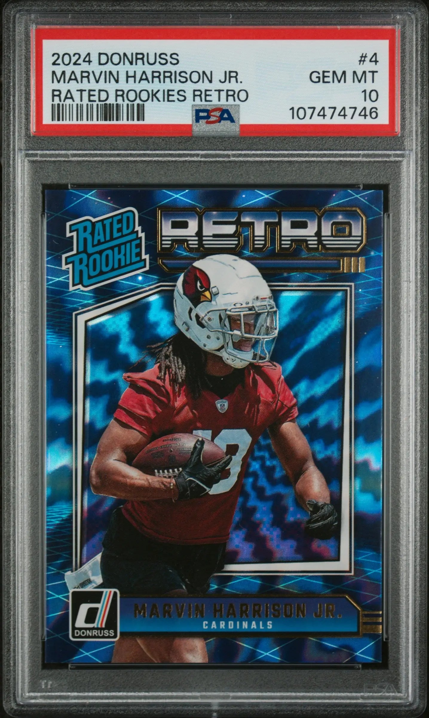 2024 Panini Donruss Rated Rookies Retro Marvin Harrison JR. RC PSA 10 