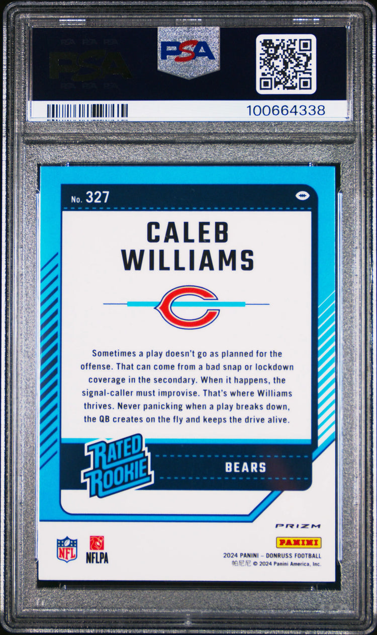 2024 Panini Donruss Rookie Caleb Williams Optic Preview Red Pandora PSA 10 