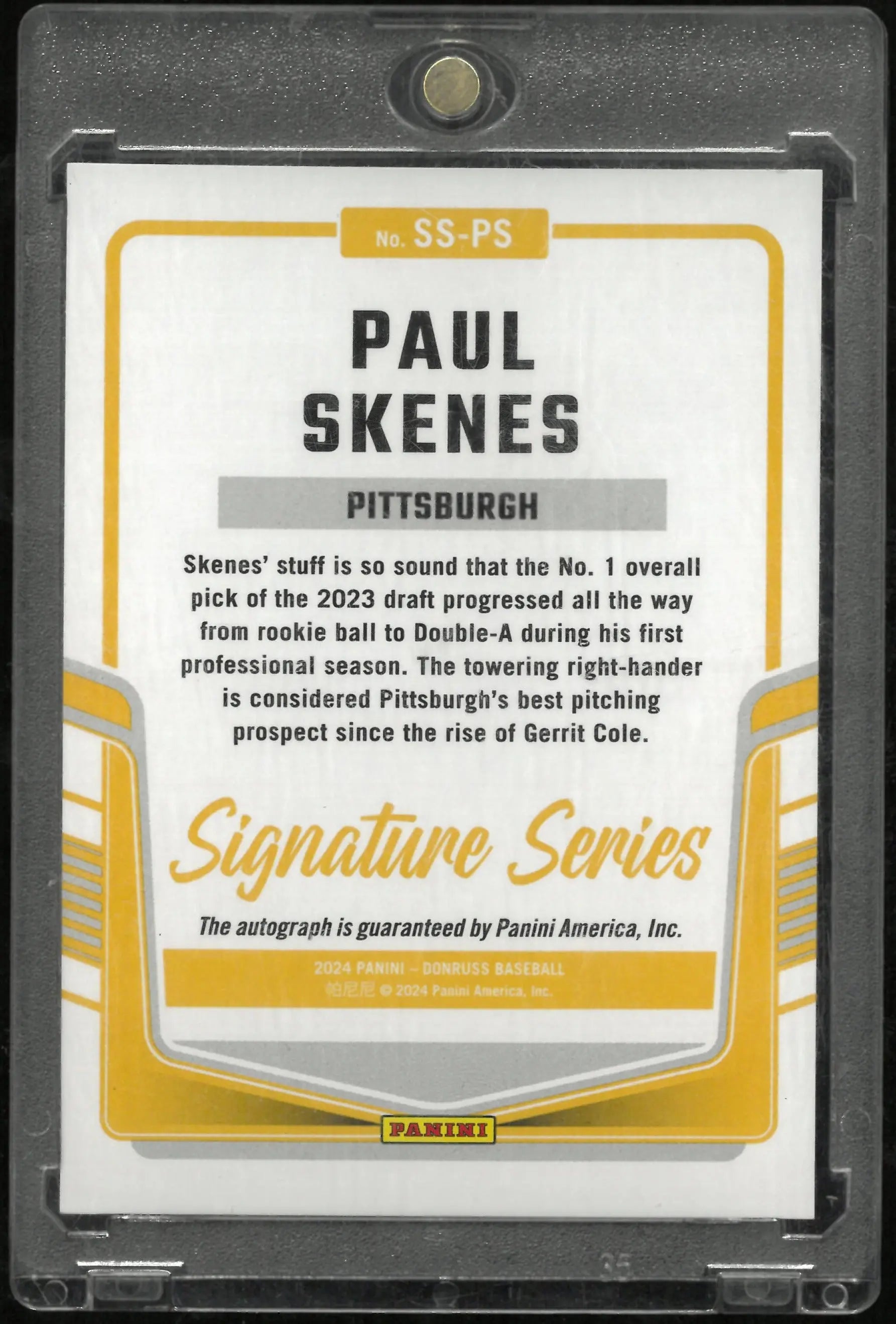 2024 Panini Donruss Silver Auto Paul Skenes 