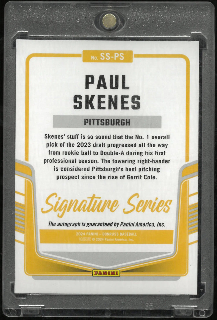 2024 Panini Donruss Silver Auto Paul Skenes 