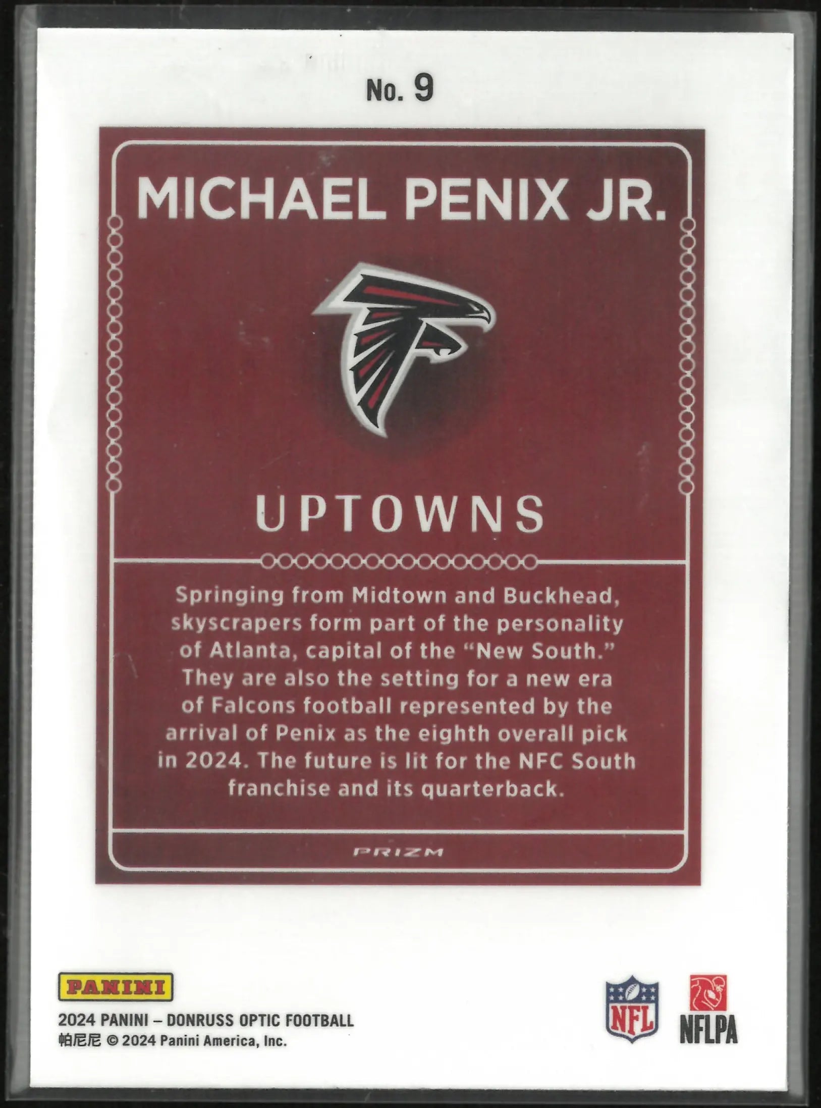 2024 Panini Donruss Uptowns Rookie Michael Penix JR. RC 