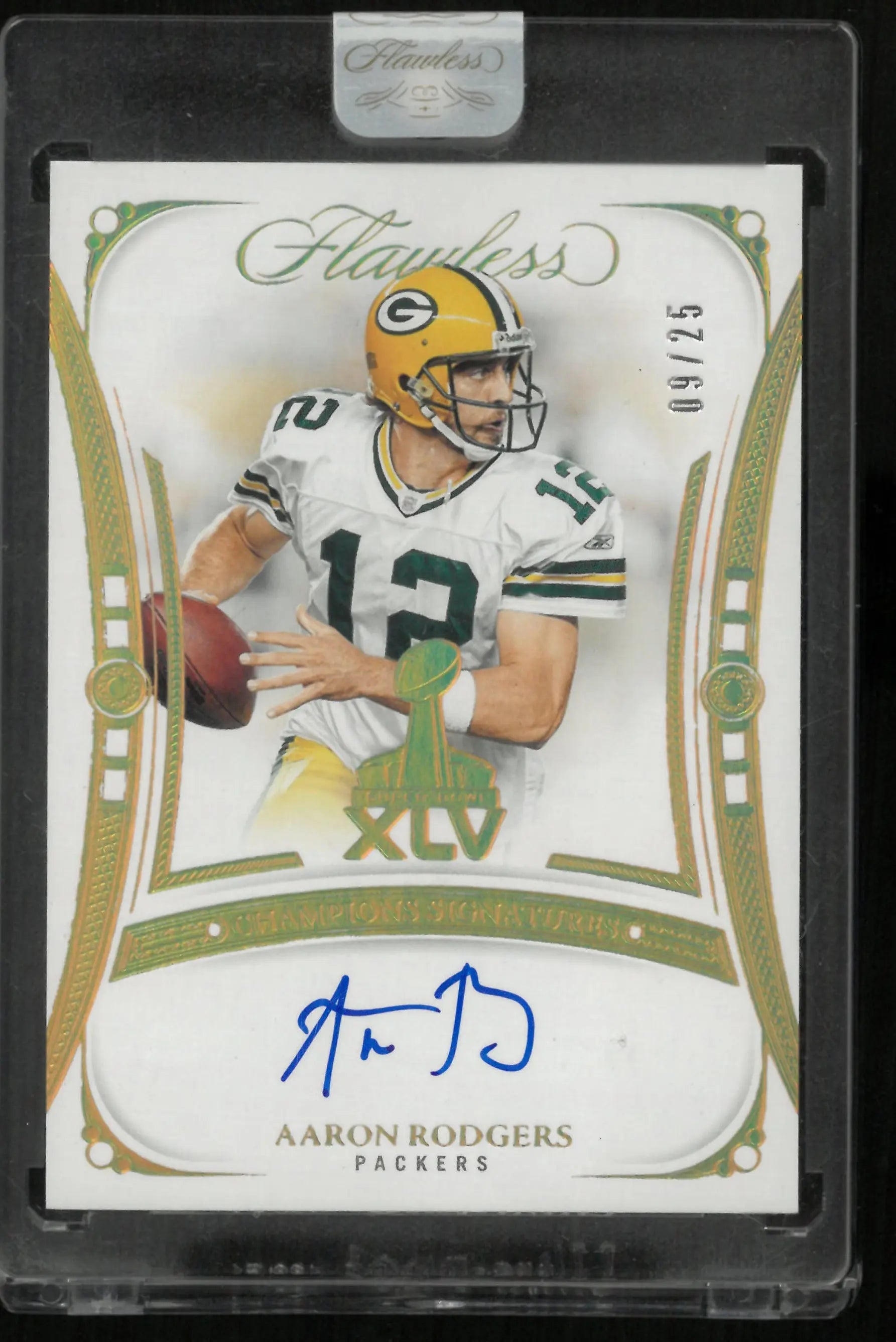 2024 Panini Flawless Champions Signatures Autograph Aaron Rodgers Auto /25 