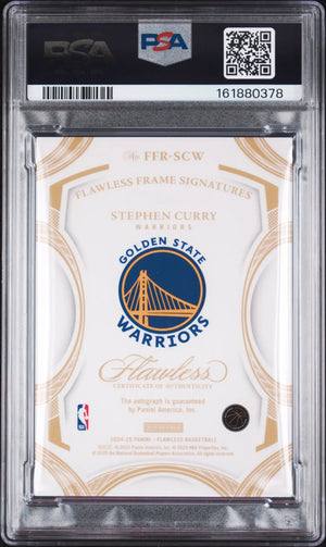 2024 Panini Flawless Frame Signatures Auto Stephen Curry /25 PSA 8 