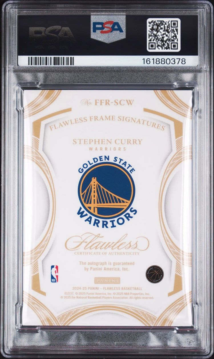 2024 Panini Flawless Frame Signatures Auto Stephen Curry /25 PSA 8 