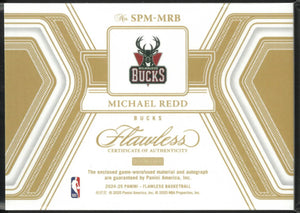 2024 Panini Flawless Green Signature Patch Materials Patch Auto Michael Redd /5 
