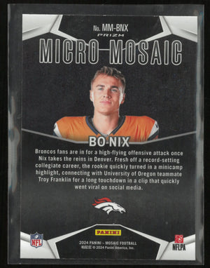 2024 Panini Football Micro Mosaic Bo Nix Rookie RC 